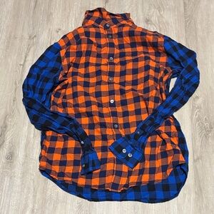 Marc By Marc Jacobs Orange and Blue Checkered Shirt
